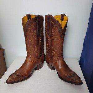 Stallion Custom Alligator Wingtip Cowboy Boots Handmade in USA 9D
